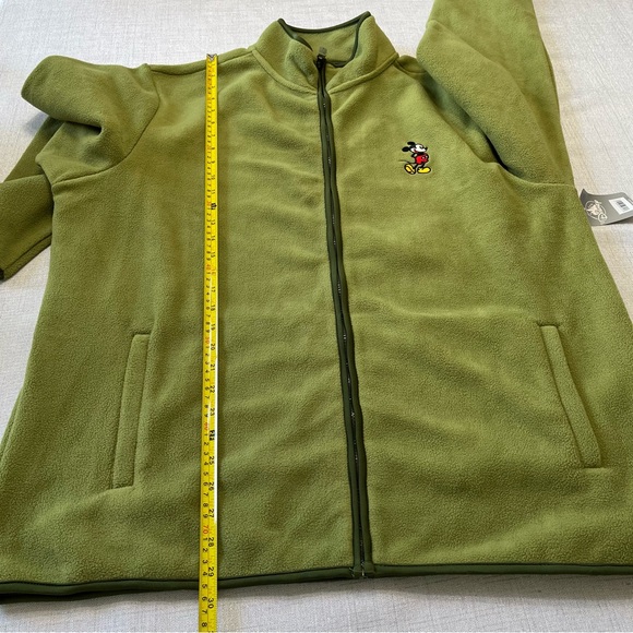 Disney Mickey Mouse Forest Green Fleece Jacket Size X-Large NWT Fleece - Picture 5 of 9